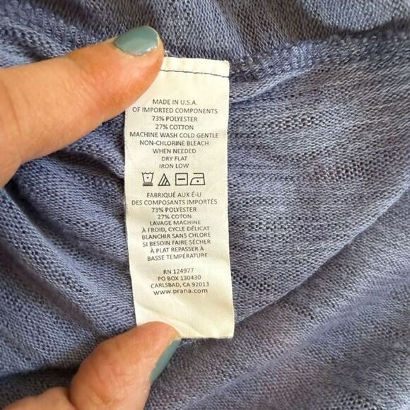 Prana Knit Tank Top Small Shirt Mauve Light Purple Lightweight Asymmetrical - Picture 3 of 8